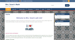 Desktop Screenshot of mrssnowsmath.com